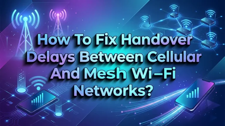 How To Fix Handover Delays Between Cellular And Mesh Wi-Fi Networks?