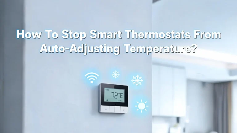 How To Stop Smart Thermostats From Auto-Adjusting Temperature?