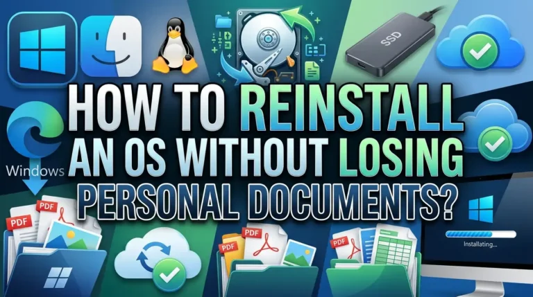 How To Reinstall An OS Without Losing Personal Documents?