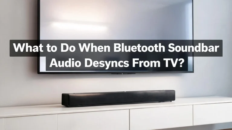 What to Do When Bluetooth Soundbar Audio Desyncs From TV?