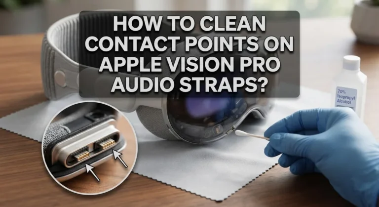 How To Clean Contact Points On Apple Vision Pro Audio Straps?