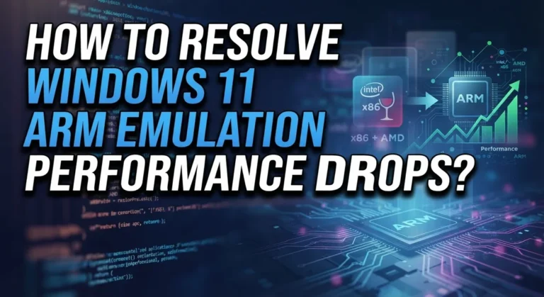 How To Resolve Windows 11 ARM Emulation Performance Drops?