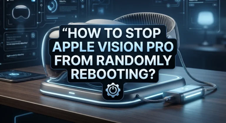 How To Stop Apple Vision Pro From Randomly Rebooting?